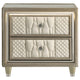 Maren Nightst& | 2 Drawers & USB Port | Ivory-Camel Velvet 28"