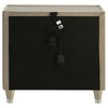 Maren Nightst& | 2 Drawers & USB Port | Ivory-Camel Velvet 28"