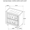 Maren Nightst& | 2 Drawers & USB Port | Ivory-Camel Velvet 28"