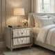Maren Nightst& | 2 Drawers & USB Port | Ivory-Camel Velvet 28"