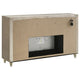 Maren Wide Dresser | 8 Drawers | LED Flame box | Ivory-Camel Velvet