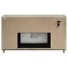 Maren Wide Dresser | 8 Drawers | LED Flame box | Ivory-Camel Velvet