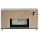 Maren Wide Dresser | 8 Drawers | LED Flame box | Ivory-Camel Velvet