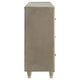 Maren Wide Dresser | 8 Drawers | LED Flame box | Ivory-Camel Velvet