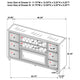 Maren Wide Dresser | 8 Drawers | LED Flame box | Ivory-Camel Velvet