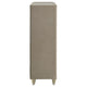 Maren Tall Dresser Chest | 5 Drawers & LED Light | Ivory Tufted Velvet
