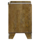 Nolan Nightst& with LED Cubby | Drawer & Marble Top | Brown Wood