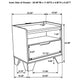 Nolan Nightst& with LED Cubby | Drawer & Marble Top | Brown Wood