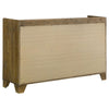 Nolan Wide Dresser with Faux Marble Top | 6 Drawers | Brown Wood