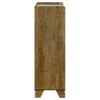 Nolan Tall Dresser Chest with Faux Marble Top | 5 Drawers | Brown Wood