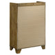 Nolan Tall Dresser Chest with Faux Marble Top | 5 Drawers | Brown Wood