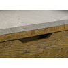 Nolan Tall Dresser Chest with Faux Marble Top | 5 Drawers | Brown Wood