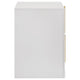Orion Nightst& with 2 Drawers | Gold Metal Pulls | White Gloss Wood