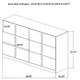 Orion Wide Dresser with 6 Drawers | Gold H&les | Glossy White Wood