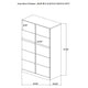 Orion Tall Dresser Chest with 5 Drawers | Gold H&les | Glossy White Wood