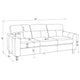 Secy Sofa | Brown Faux Leather | Track Arms | 81" Pine Wood Frame