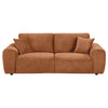 Becy Sofa with 2 Pillows | Burnt Orange Chenille | 91" Chunky Arms