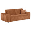 Becy Sofa with 2 Pillows | Burnt Orange Chenille | 91" Chunky Arms