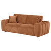 Becy Sofa with 2 Pillows | Burnt Orange Chenille | 91" Chunky Arms