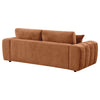 Becy Sofa with 2 Pillows | Burnt Orange Chenille | 91" Chunky Arms