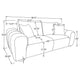 Becy Sofa with 2 Pillows | Burnt Orange Chenille | 91" Chunky Arms