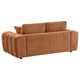 Becy Loveseat | 2 Pillows | Burnt Orange Chenille | 78" Chunky Arms