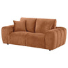 Becy Loveseat | 2 Pillows | Burnt Orange Chenille | 78" Chunky Arms