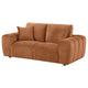 Becy Loveseat | 2 Pillows | Burnt Orange Chenille | 78" Chunky Arms