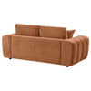 Becy Loveseat | 2 Pillows | Burnt Orange Chenille | 78" Chunky Arms