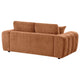 Becy Loveseat | 2 Pillows | Burnt Orange Chenille | 78" Chunky Arms