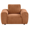 Becy Sofa Chair | Burnt Orange Chenille | 50" Chunky Arms