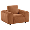 Becy Sofa Chair | Burnt Orange Chenille | 50" Chunky Arms