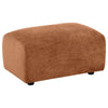 Becy Ottoman | Burnt Orange Chenille Upholstery | 33" Curvy Frame