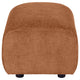 Becy Ottoman | Burnt Orange Chenille Upholstery | 33" Curvy Frame