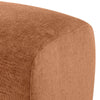Becy Ottoman | Burnt Orange Chenille Upholstery | 33" Curvy Frame