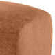 Becy Ottoman | Burnt Orange Chenille Upholstery | 33" Curvy Frame