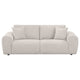 Becy Sofa with 2 Pillows | Plush Ivory Chenille | 91" Chunky Arms