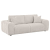 Becy Sofa with 2 Pillows | Plush Ivory Chenille | 91" Chunky Arms