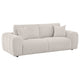 Becy Sofa with 2 Pillows | Plush Ivory Chenille | 91" Chunky Arms