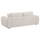 Becy Sofa with 2 Pillows | Plush Ivory Chenille | 91" Chunky Arms