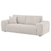 Becy Sofa with 2 Pillows | Plush Ivory Chenille | 91" Chunky Arms