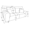 Becy Sofa with 2 Pillows | Plush Ivory Chenille | 91" Chunky Arms