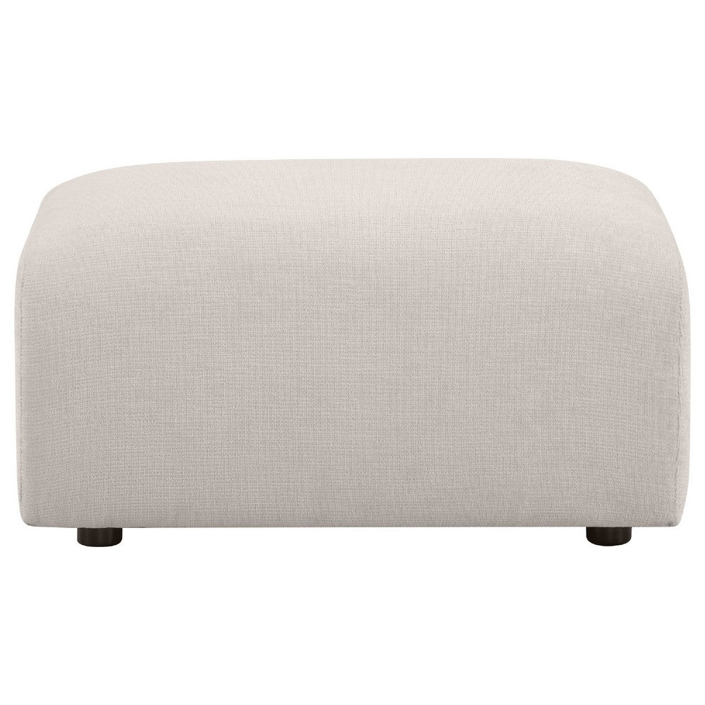 Becy Ottoman | Burnt Orange Chenille Upholstery | 33" Curvy Frame