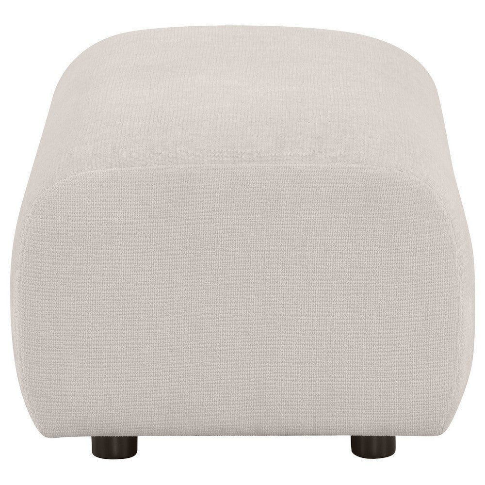 Becy Ottoman | Burnt Orange Chenille Upholstery | 33" Curvy Frame
