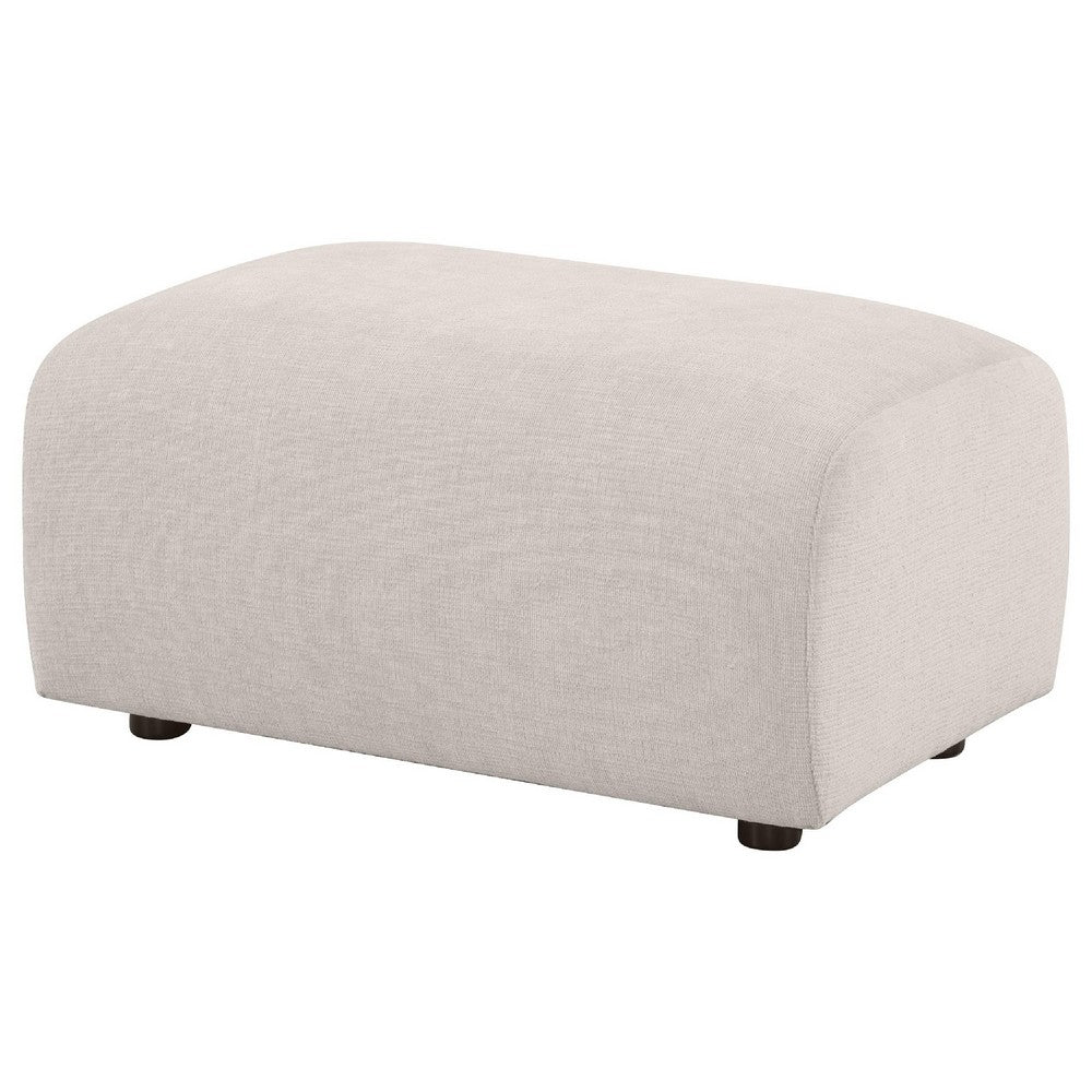 Becy Ottoman | Burnt Orange Chenille Upholstery | 33" Curvy Frame