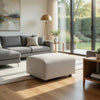 Becy Ottoman | Burnt Orange Chenille Upholstery | 33" Curvy Frame