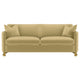 Lizzy Sofa with 2 Pillows | Camel Brown Velvet | 91" Gold Steel Legs