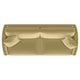 Lizzy Sofa with 2 Pillows | Camel Brown Velvet | 91" Gold Steel Legs