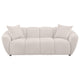 Decy Sofa | 2 Pillows | Greige Chenille | Wide Grid Tufted | 90"
