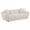 Decy Sofa | 2 Pillows | Greige Chenille | Wide Grid Tufted | 90"
